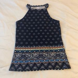 Cute blue paisley halter top